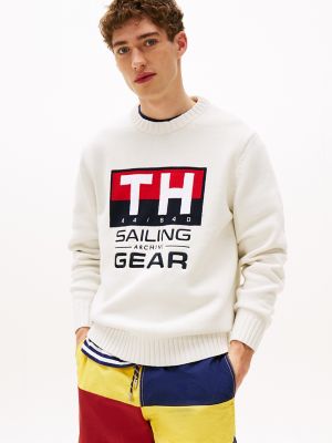Hilfiger Sailing Logo Sweater, Ivory