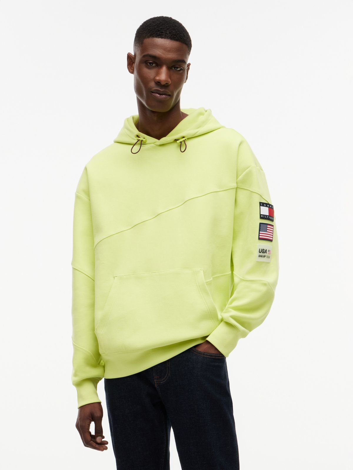 Tommy x US SailGP Team Tech Hoodie — Citra Lime