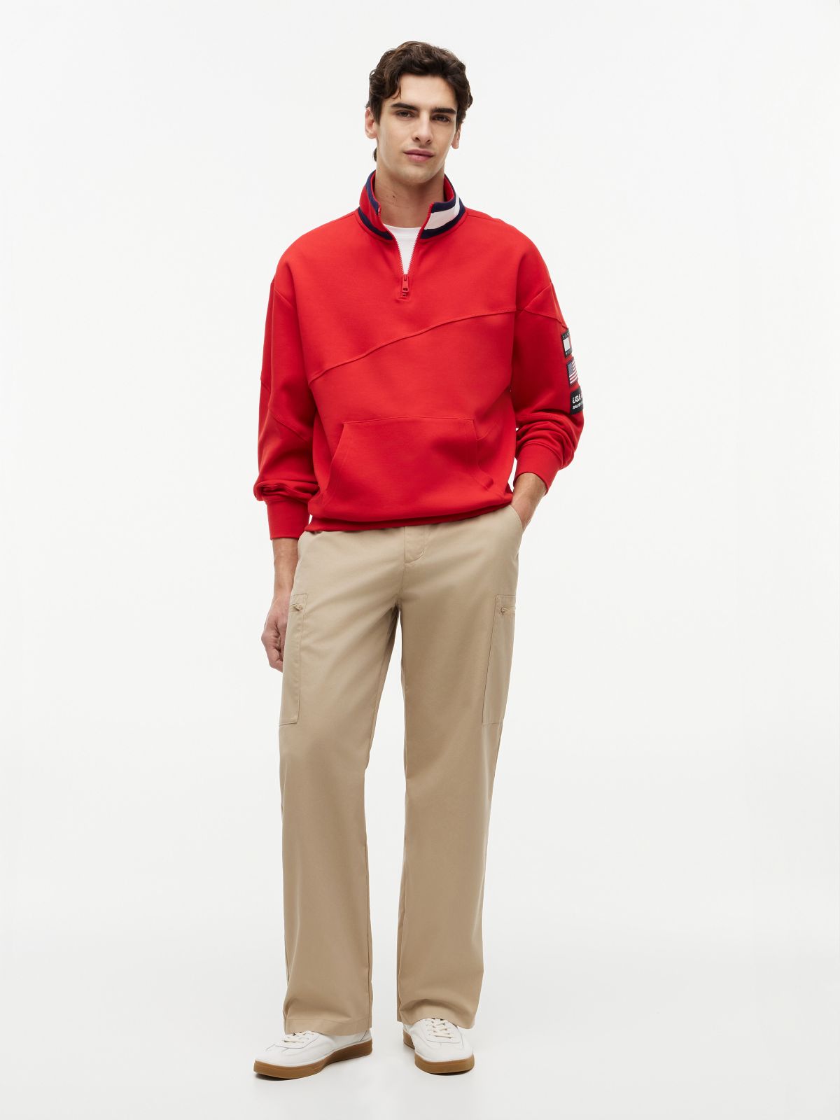 Tommy x US SailGP Team Cargo Tech Pant — Light Sandalwood