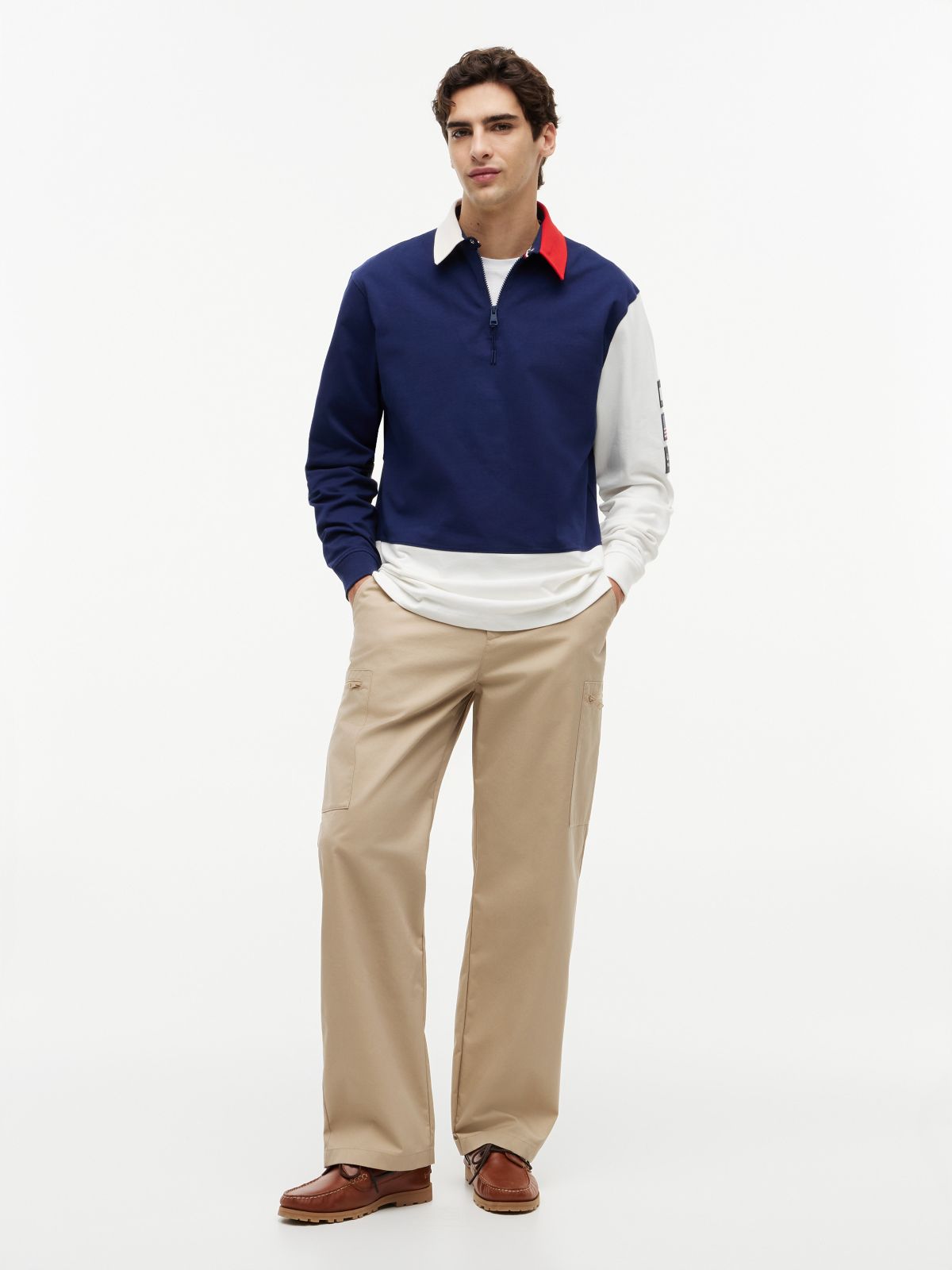 Tommy x US SailGP Team Colorblock Rugby — Navy