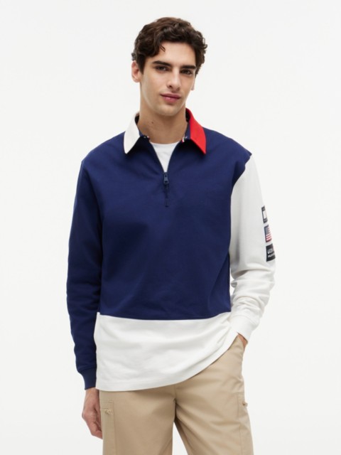 Мужские топы Tommy Hilfiger Tommy x US SailGP Team Colorblock Rugby