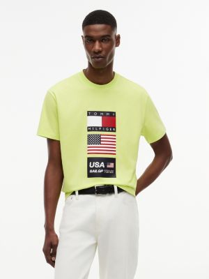 Tommy x US SailGP Team Flag T-Shirt, Citra Lime