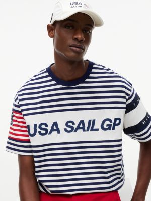 Мужские футболки Tommy Hilfiger Tommy x US SailGP Team Striped T-Shirt — фото 3