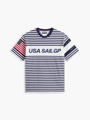 Мужские футболки Tommy Hilfiger Tommy x US SailGP Team Striped T-Shirt — фото 5