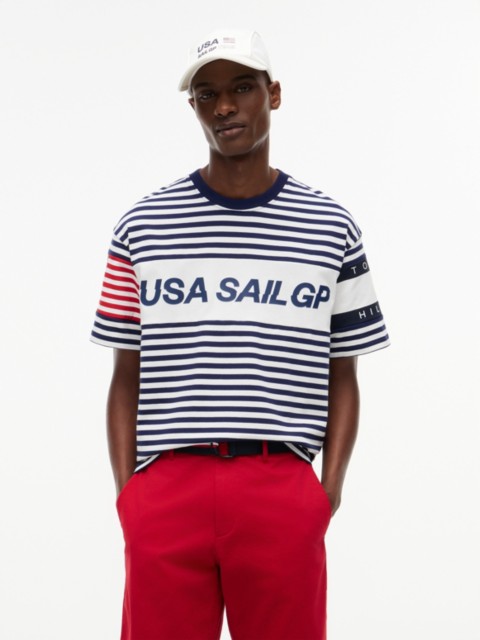 Мужские футболки Tommy Hilfiger Tommy x US SailGP Team Striped T-Shirt