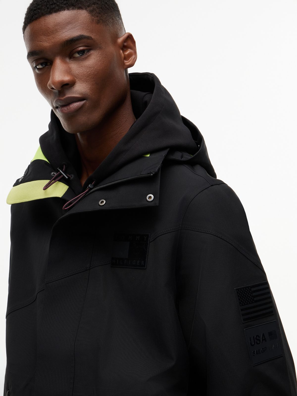 Tommy x US SailGP Team Tonal Windbreaker — Black