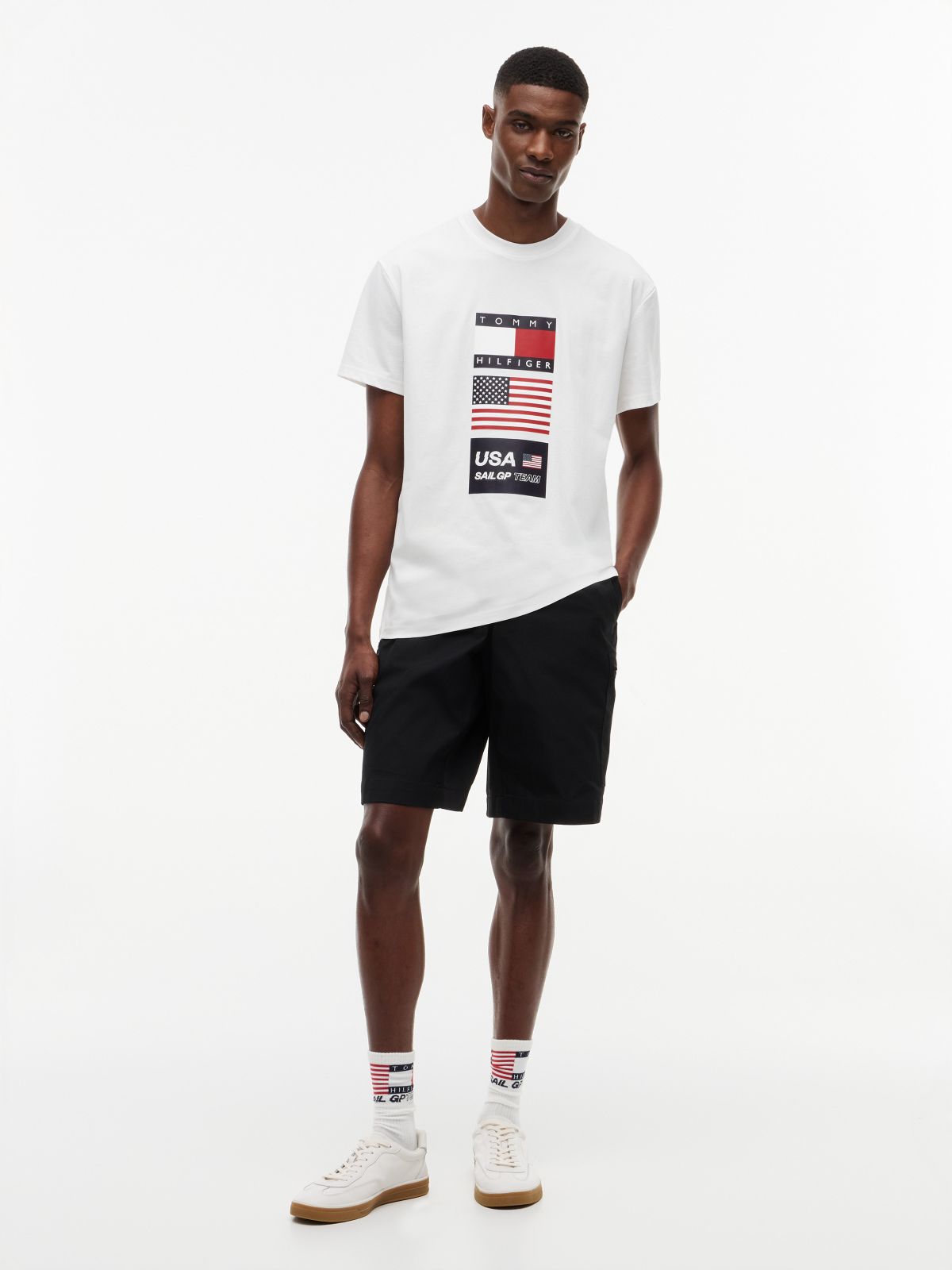 Tommy x US SailGP Team Tonal Cargo Short — Black