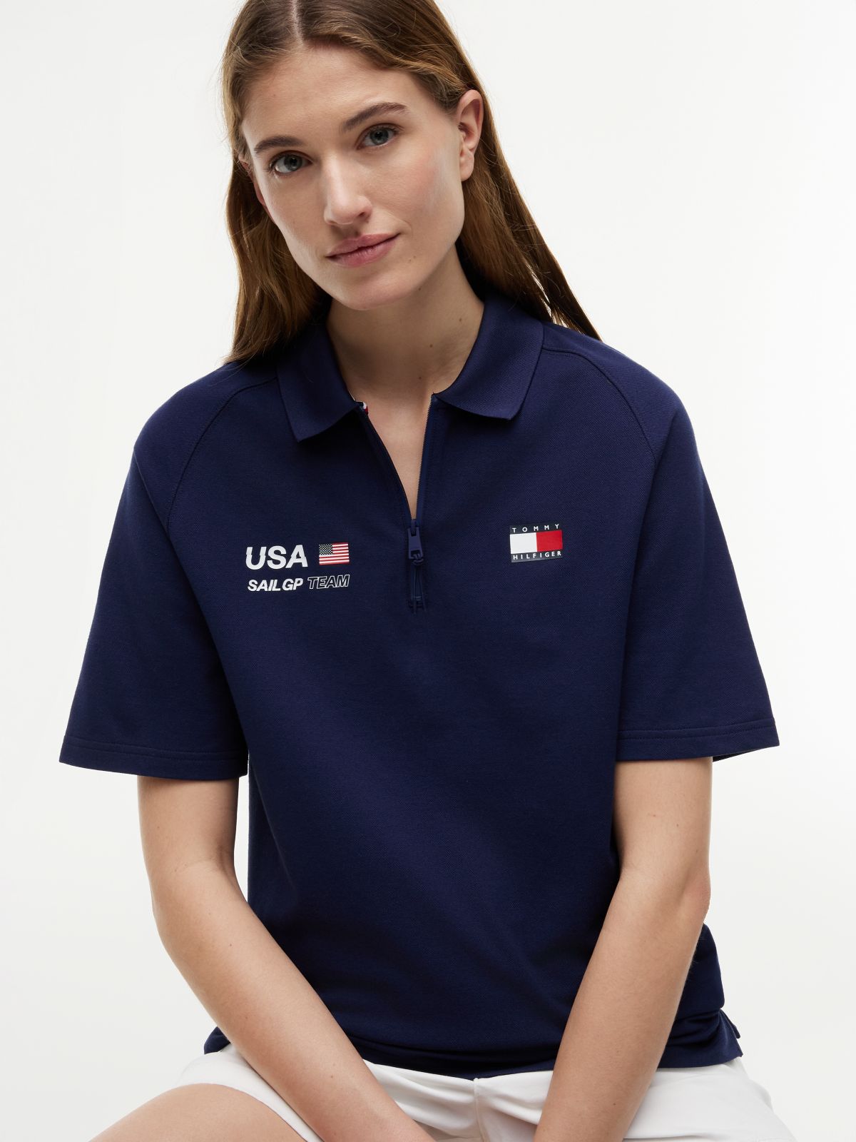 Tommy x US SailGP Team Tech Polo — Navy