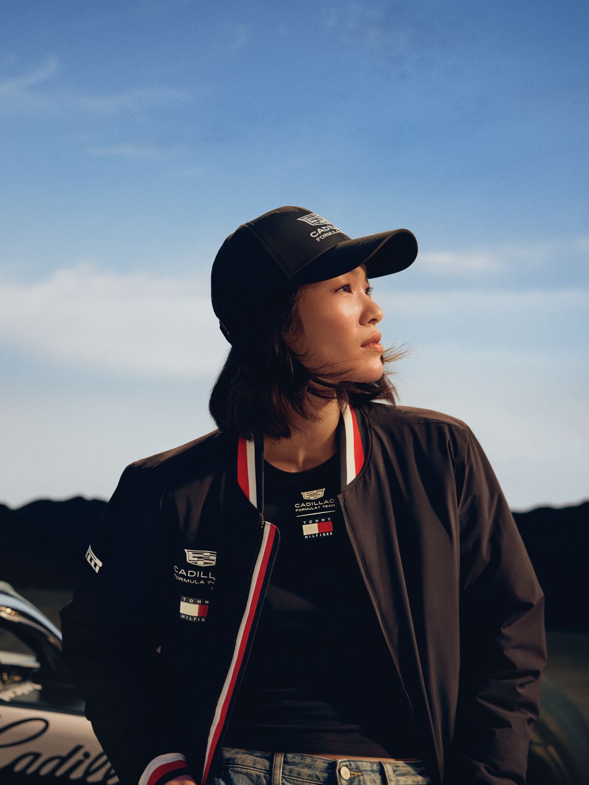 Tommy x Cadillac F1® Team Replica Bomber — Black
