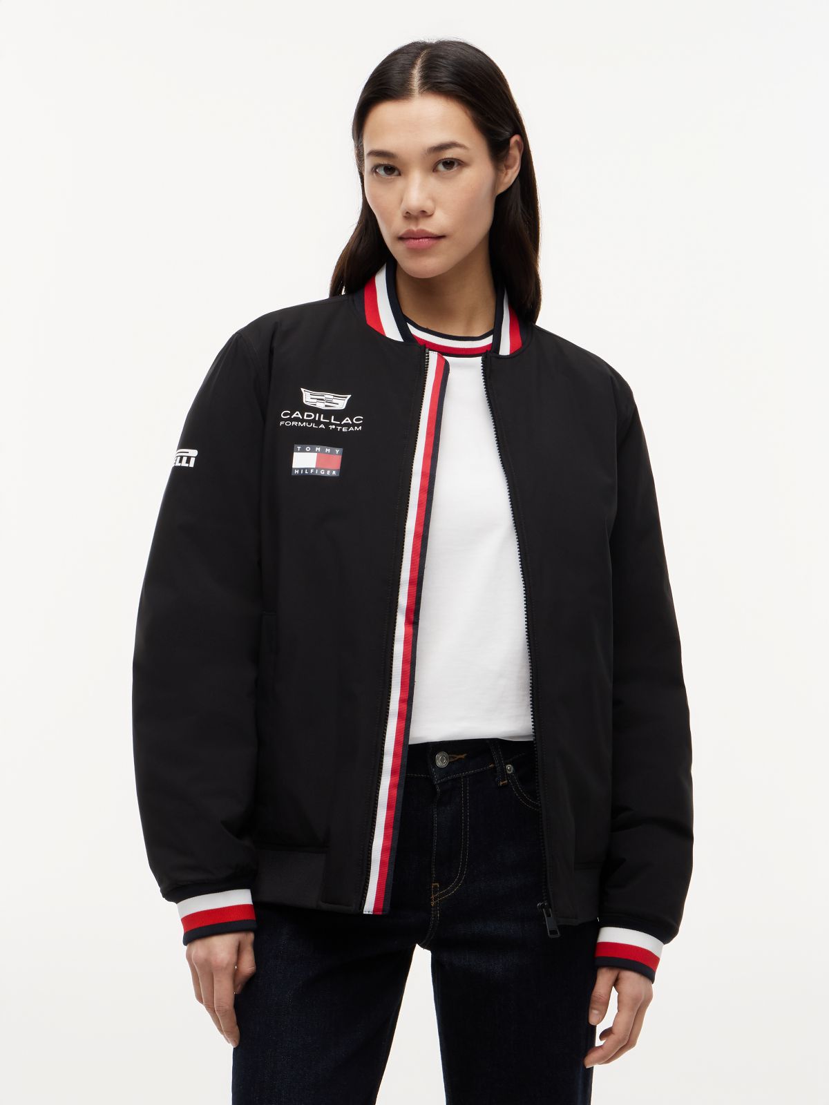 Tommy x Cadillac F1® Team Replica Bomber — Black