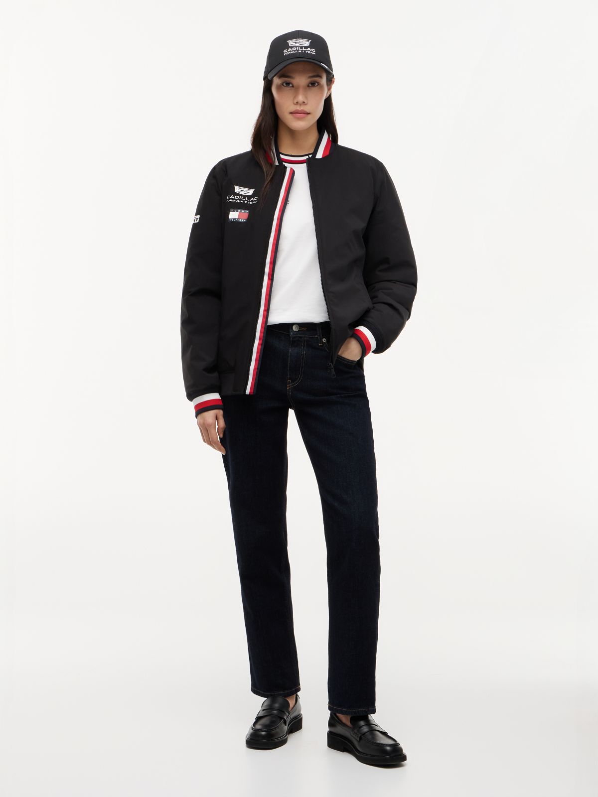 Tommy x Cadillac F1® Team Replica Bomber — Black