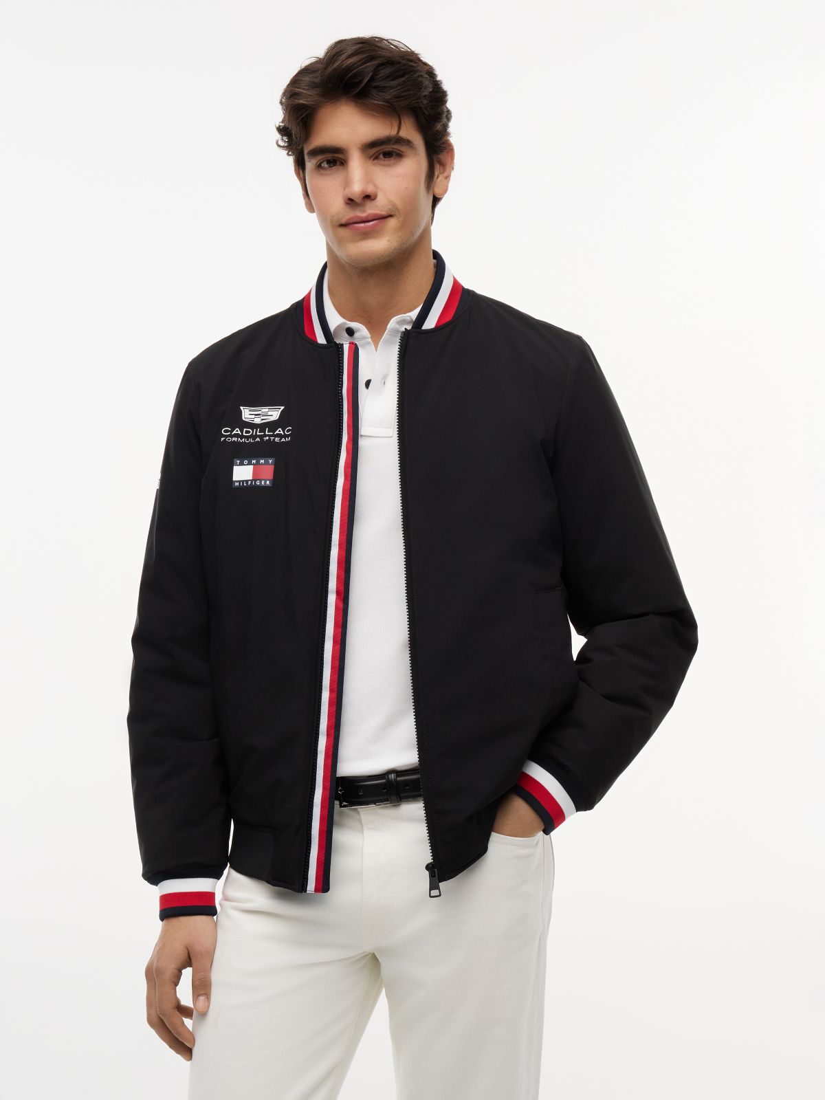 Tommy x Cadillac F1® Team Replica Bomber — Black