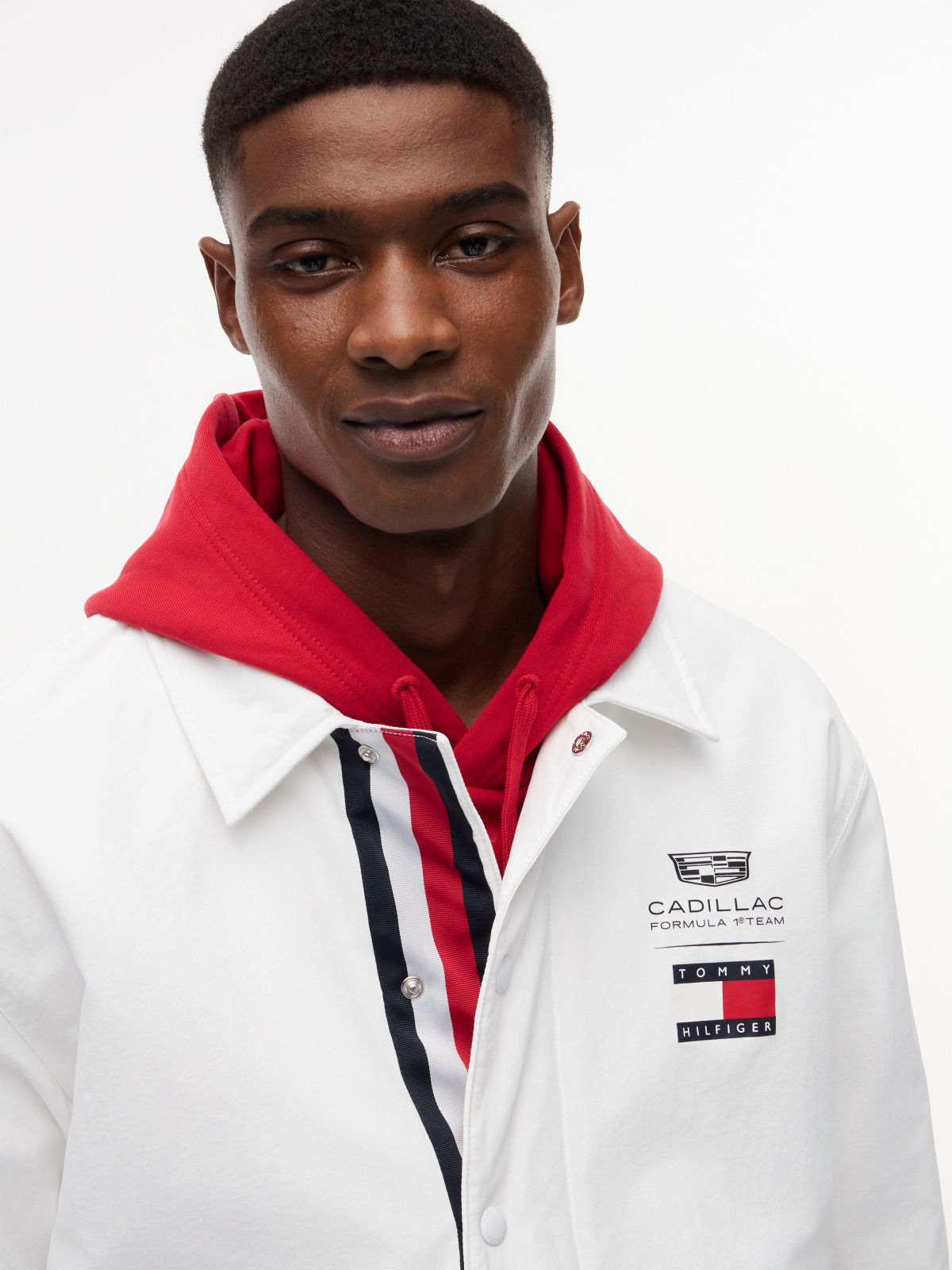 Tommy x Cadillac F1® Team Coach Jacket — White