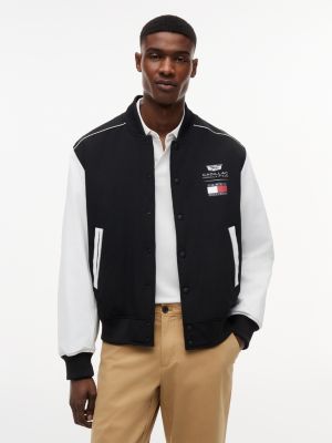 Tommy x Cadillac F1&reg; Team Varsity Bomber, Black/White