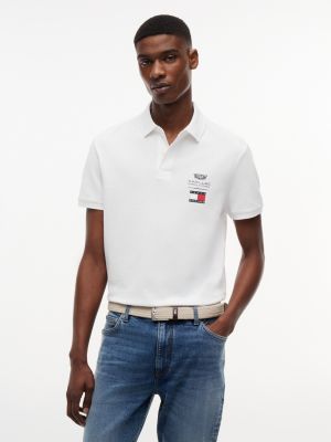 Tommy x Cadillac F1&reg; Team Logo Polo, White