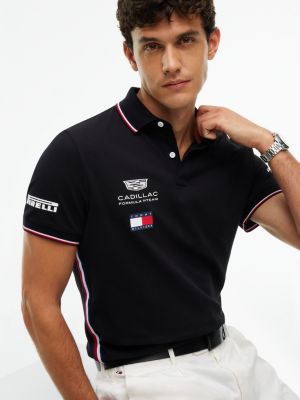 Мужское поло Tommy Hilfiger Tommy x Cadillac F1® Team Replica Polo, цвет: Чёрный — фото 5
