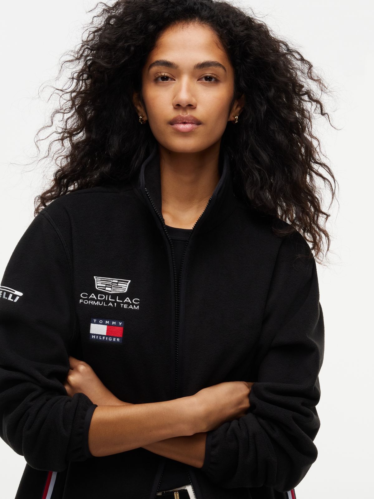 Tommy x Cadillac F1® Team Replica Fleece Jacket — Black