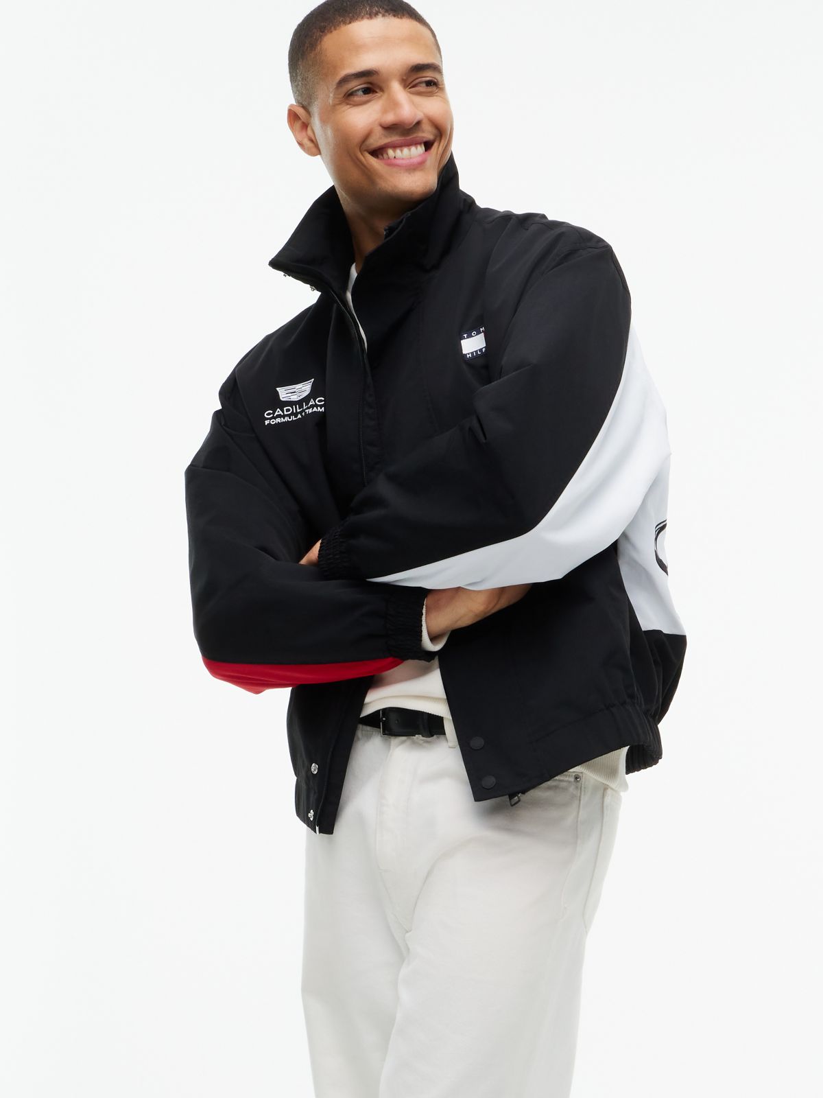 Tommy x Cadillac F1® Team Back Flag Jacket — Black