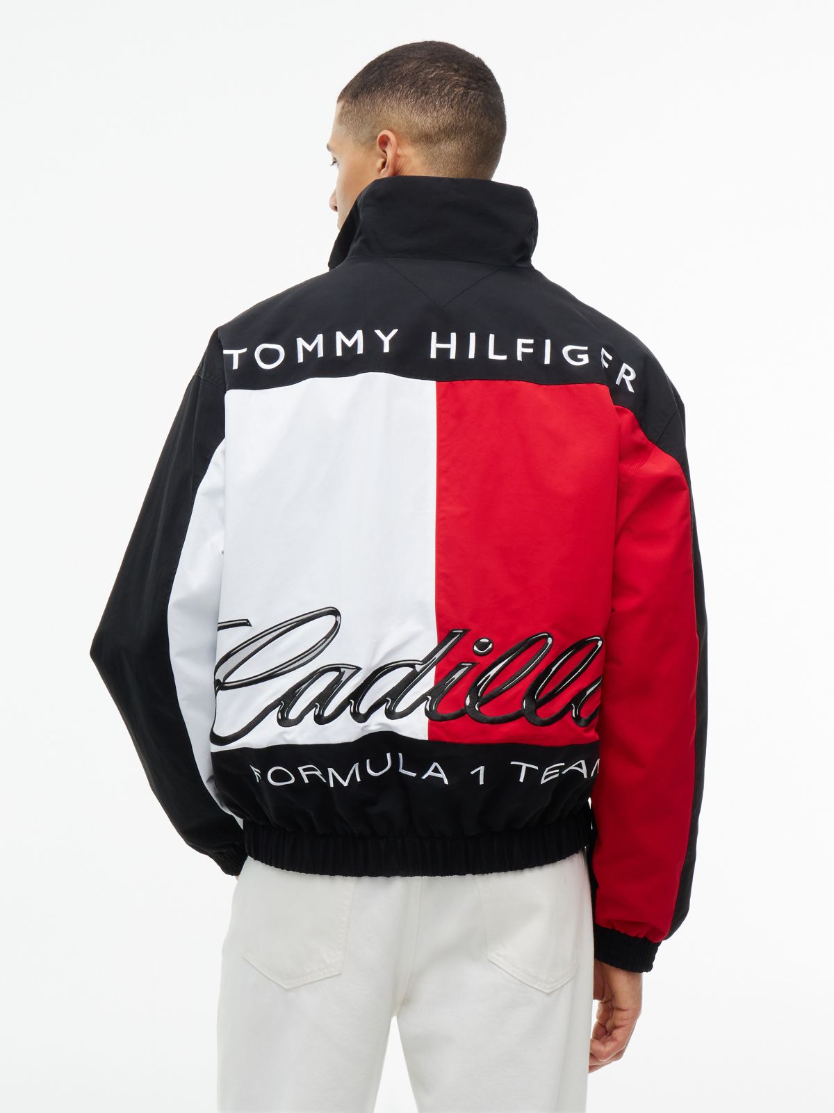 Tommy x Cadillac F1® Team Back Flag Jacket — Black