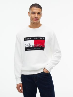 Tommy x Cadillac F1&reg; Team Flag Sweater, White