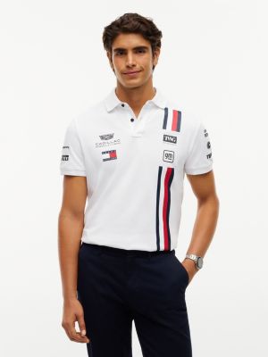 Tommy x Cadillac F1&reg; Team Special Fanwear Polo, White