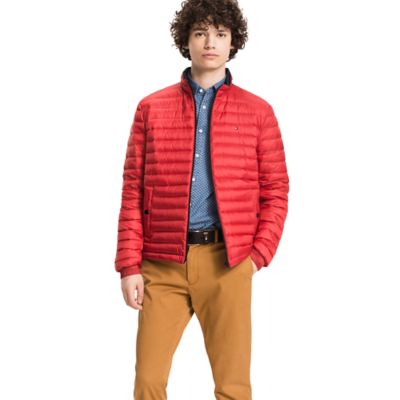 tommy hilfiger men's heavy canvas down bomber jacket