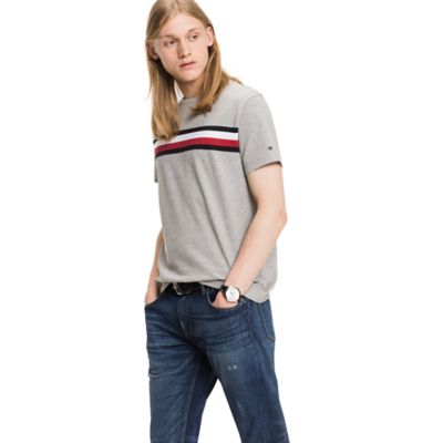 signature stripe tee tommy hilfiger