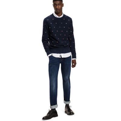 tommy hilfiger crew neck logo flag