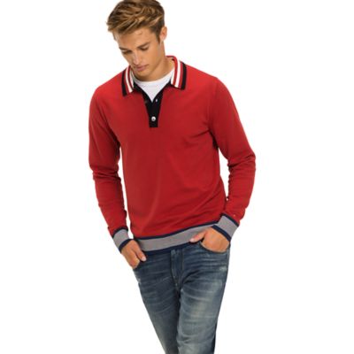tommy jeans long sleeve polo