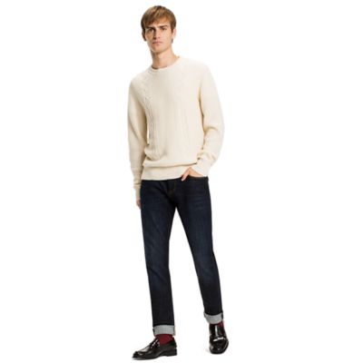 tommy hilfiger cable knit sweater mens