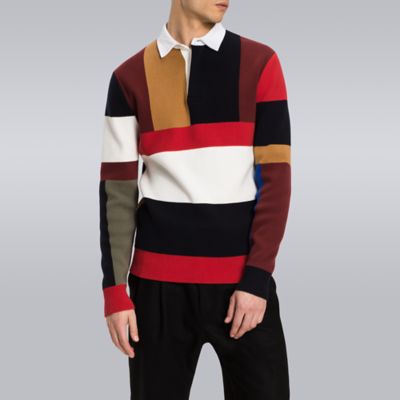 tommy hilfiger color block rugby shirt