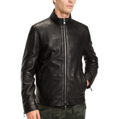 tommy hilfiger leather jacket mens