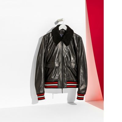 tommy hilfiger leather coat