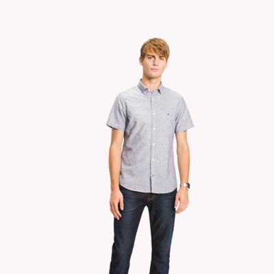 tommy hilfiger short sleeve shirt mens