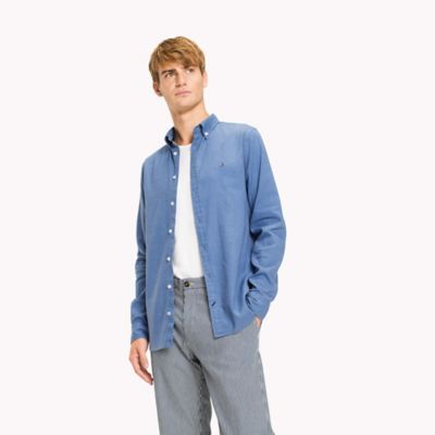 tommy hilfiger mens linen shirts