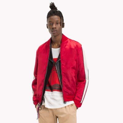 tommy hilfiger tape bomber jacket