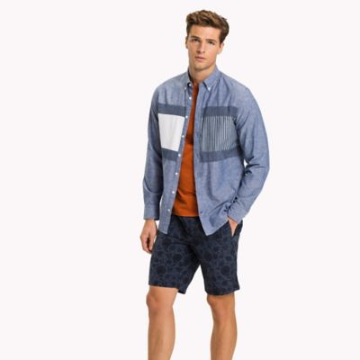 tommy hilfiger flag cotton shorts