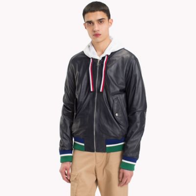 tommy hilfiger reversible leather jacket