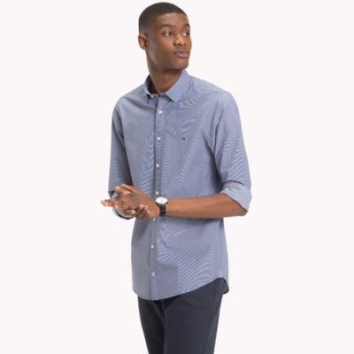 tommy hilfiger slim fit poplin shirt
