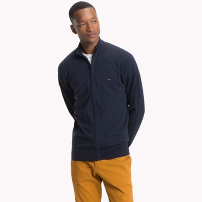 tommy hilfiger men's classic zip front polar fleece jacket