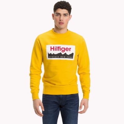 yellow tommy hilfiger sweatshirt