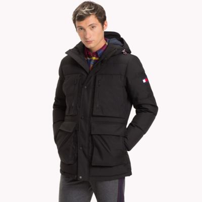 tommy hilfiger canvas down bomber jacket