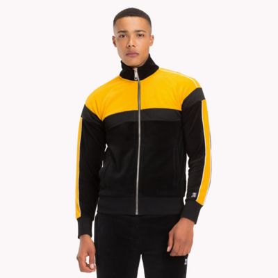 tommy hilfiger black and yellow jacket