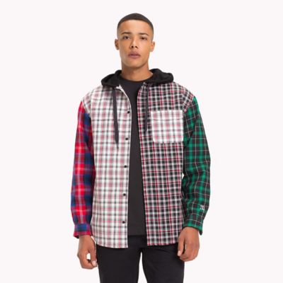 tommy hilfiger plaid hoodie