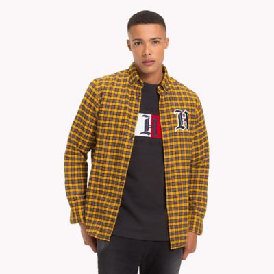 tommy hilfiger lewis hamilton check hoodie shirt