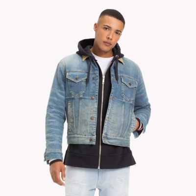 lewis hamilton hooded denim jacket