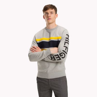tommy hilfiger stripe logo sweatshirt