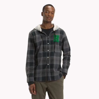 tommy jeans tartan hoodie