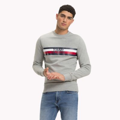 tommy hilfiger stripe logo hoodie