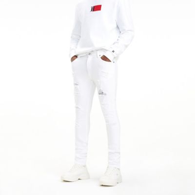 tommy hilfiger white jeans mens